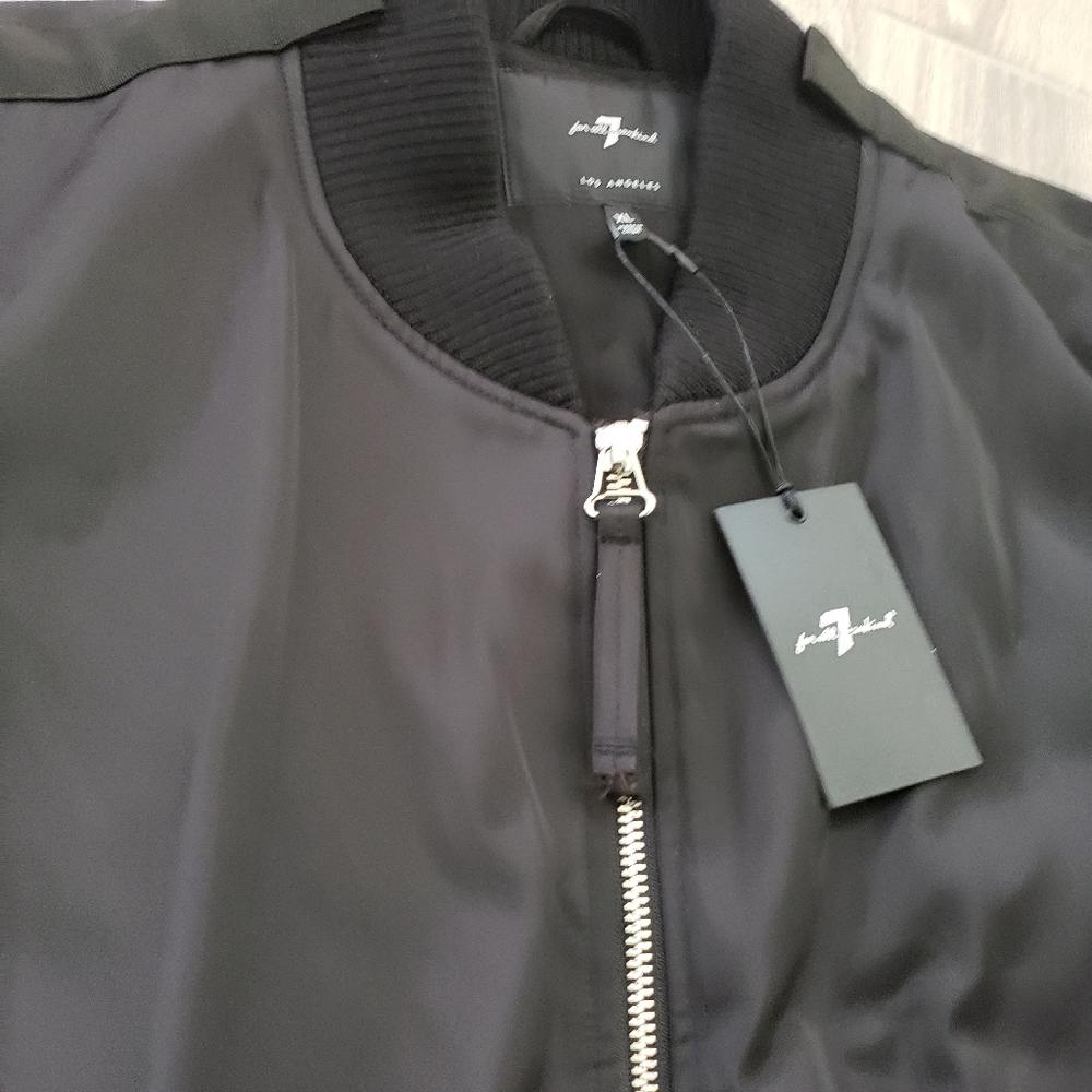 NWT 7 for all mankind black XL jacket rn# 115561 - Picture 3 of 10